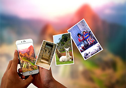 Photo sharing from the smartphone - Instant pictures concept