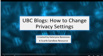 UBC Blog Tutorial 4 – Changing Privacy Settings